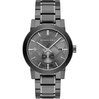 Burberry BU9902 The City gunmetal-färgad urtavla i stål herrklocka