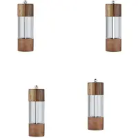 Semoic 4X Pepparkvarn Transparent Pepparkvarn Saltmalning Keramisk KäRna Multipurpose Kryddflaska Cruet 6 Tum