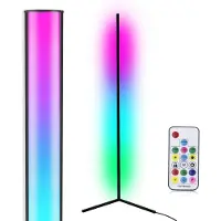 INF LED golvlampa hörnlampa RGB färgskiftande Svart