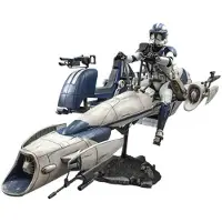 Hot toys Figur TMS077 - Star Wars : The Clone Wars - Heavy Weapons Clone Trooper & Barc Speeder With Sidecar