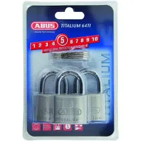 ABUS 64TI/40 40 mm Titalium hänglås (3-pack)