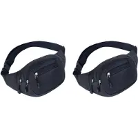 INF Midjeväska med flera fack Svart 2-pack