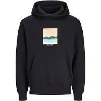 Jack & Jones Sweatshirt 'JORVesterbro Aqua' aqua / ljusorange / svart / vit