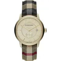 Burberry BU10001 The Classic Horseferry Guldboett Herrklocka 40mm gyllene