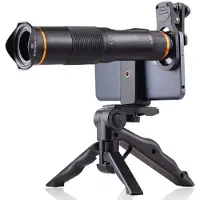 Zandona 38x HD Zoom Professionellt Monokulärt Teleskop med Telefonlins, Stativ och Metallhus för Friluftsturism och Camping