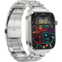 INF Smartklocka med metallarmband EKG, puls, blodtryck, sömn, stegräknare Silver