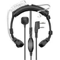 Zandona Walkie-Talkie Headset Förlängbart Justerbart Larynxkontroll MIC PTT-Hörlurar för UV-5R BF-888S
