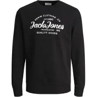 Jack & Jones Sweatshirt 'JJForest' svart / vit