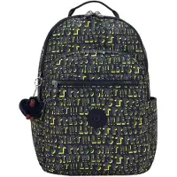 Kipling Ryggsäck 'Seoul College Extra' marinblå / duvblå / gul