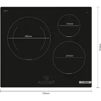Bosch induktionshäll - 3 brännare - 60 cm - PUJ611BB5E