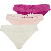HUGO Lace 10277591 Red Tanga 3 Enheter