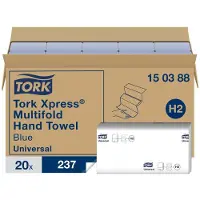 Tork Pappershandduk 237/fp | 2-lag | Uni H2 Xpress | blå | 20st