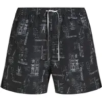 Karl Lagerfeld Badshorts svart / vit