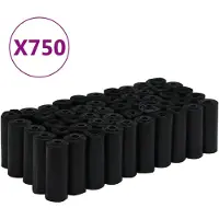 vidaXL Hundbajspåsar 750 st svart 30x20 cm PE - Avföringspåsar för husdjur