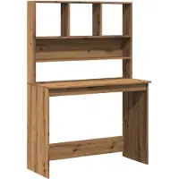 vidaXL Skrivbord med hyllor artisan ek 102x45x148 cm konstruerat trä