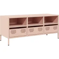 vidaXL Tv-bänk rosa 101,5x39x43,5 cm kallvalsat stål