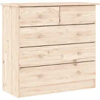 vidaXL Commode ALTA 77x35x73 cm massivt furu