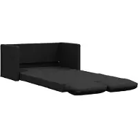 vidaXL Golvbäddsoffa 2-i-1 svart 112x174x55 cm tyg