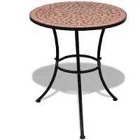 vidaXL Cafébord terrakotta 60 cm mosaik