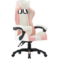 vidaXL Gamingstol, rosa, konstläder