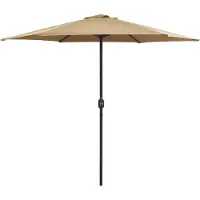 vidaXL Trädgårdsparasoll med aluminiumstång 270x246 cm taupe