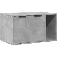 vidaXL Skåp för kattlåda betonggrå 80x50x45 cm konstruerat trä