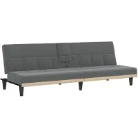 vidaXL Bäddsoffa med Mugghållare Mörkgrå Tyg, Dagsoffa, Bäddsoffa, Dagbädd, Bäddsoffa 351864