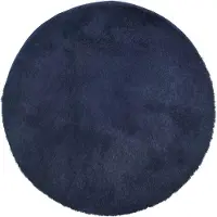 vidaXL Ryamatta med lång lugg NAVARRA marinblå 120x120 cm polyester