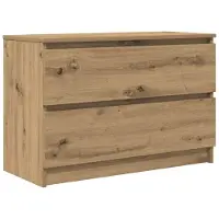 vidaXL TV-bänk hantverksmässig ek 80x35x54 cm konstruerat trä