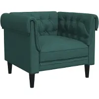 vidaXL Chesterfield Fåtölj, Relaxeringsstol med Armstöd och Ryggstöd, Säte med Ben, TV Fåtölj för Vardagsrum, 372542