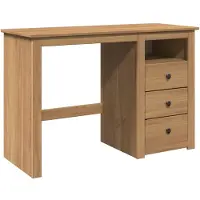 vidaXL Skrivbord PANAMA 112x45x75 cm massiv furu