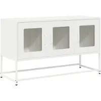 vidaXL TV-bänk vit 100,5x39x60,5 cm kallvalsat stål