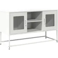 vidaXL TV-skåp vit 100,5x39x60,5 cm stål
