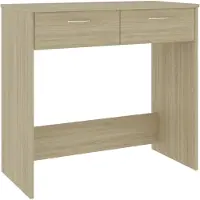 vidaXL Skrivbord sonoma-ek 80x40x75 cm spånskiva