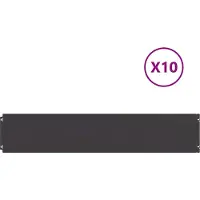 vidaXL Rabattkanter 10 st svart 20x103 cm kallvalsat stål