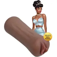 XKIN Beauty Queen Lulu - realistisk onanidocka/fickfitta (mörk natur)