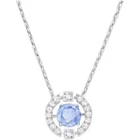Swarovski Glittrande Hjärtrytm Kristallhalsband Damhalsband Blå 5279425 Box (Random Color)