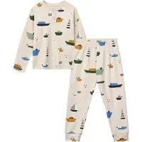 Liewood Pyjamas - Wilhelm - Segling/Sandy - - 110/116 - Pyjamas 2-delad