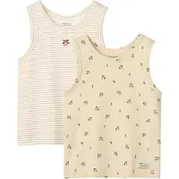 Liewood Linnen - 2-pack - Faris - Mini Peach Sea Shell/Stripe - - 86/92 - Linne
