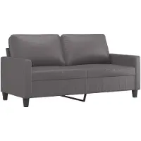 vidaXL 2-sitssoffa grå 140 cm konstläder