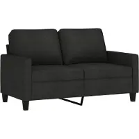 vidaXL 2-sitssoffa ljusgrå Svart 120 cm tyg