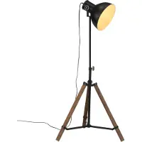 vidaXL Golvlampa 25 W svart 75x75x90-150 cm E27