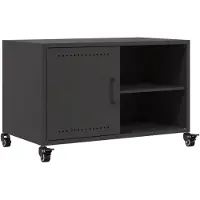 vidaXL Tv-bänk svart 68x39x43,5 cm stål