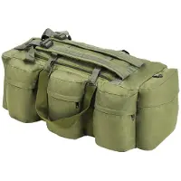 vidaXL 3-i-1 Militärinspirerad duffelväska 90 L olivgrön