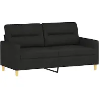 vidaXL 2-sitssoffa svart 140 cm tyg