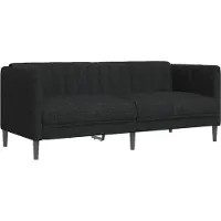 vidaXL Soffa 2-sits svart tyg