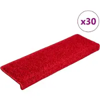 vidaXL Trappmattor 30 st 65x21x4 cm röd
