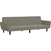 vidaXL Bäddsoffa 2-sits ljusgrå sammet