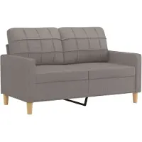 vidaXL 2-sitssoffa taupe 120 cm tyg