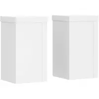 vidaXL Växtställ 2 st vit 10x10x18 cm konstruerat trä